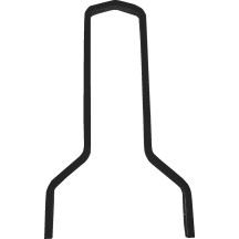 Square Sissy Bar — 39.4 cm (15-1/2"), 27.94 cm (11"), Black gloss