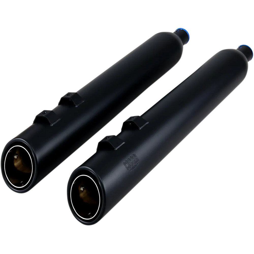 909 Uppercut Slip-On Mufflers — 4" diameter, slash-cut end cap, Black 909 Uppercut Slip-On Mufflers — 4" diameter, slash-cut end cap, Black