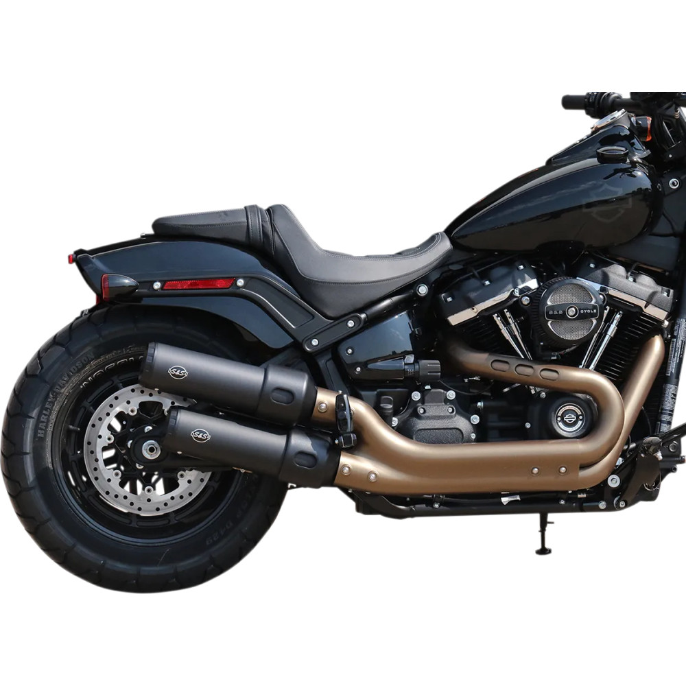 Grand National Slip-On Mufflers — 4" outer diameter, Slip-On, Black