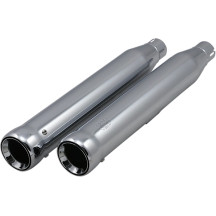 Silenciadores Slip-On Neighbor Hater — 76.2 mm (3") diámetro exterior, extremo enrollado, cromado