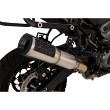 Silenciador Slip-On Adventure Hi-Output 450 — 4-1/2" de diámetro, Revolution Max 1250, plateado