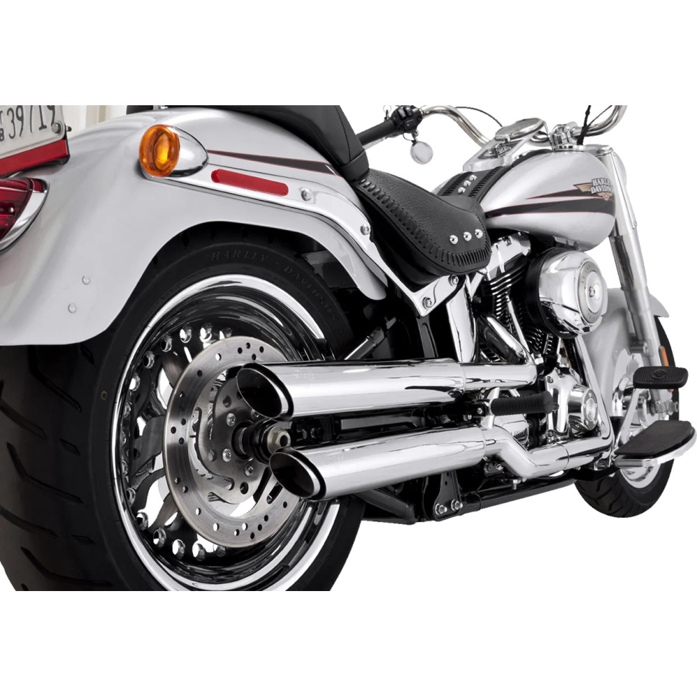 Silenciadores Twin Slash Slip-On de 3" — montaje derecho, par, cromo