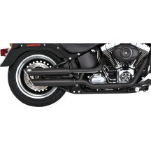 Silenciadores Slip-On Twin Slash de 3" — negro, montaje derecho