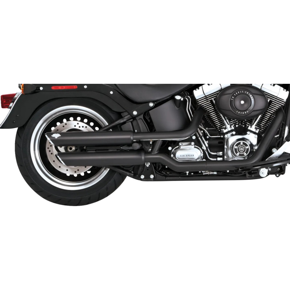Silenciadores Slip-On Twin Slash de 3" — negro, montaje derecho