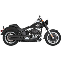 Twin Slash 3" Slip-On Mufflers — 3" outer diameter, Black