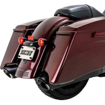 Twin Slash Slip-On Muffler — 10 cm (4"), matte black