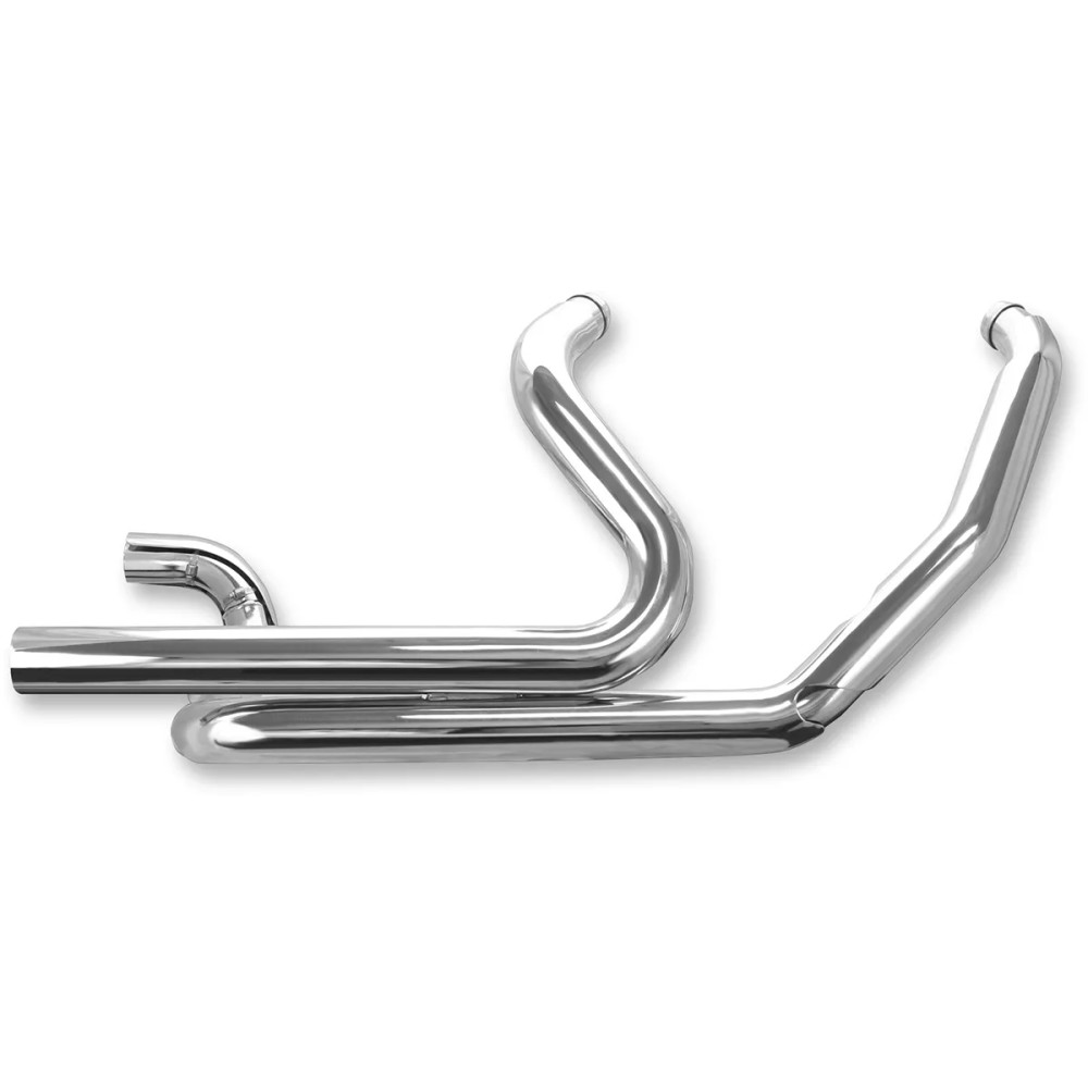 Power Tune® Colectores Duales — 2-into-2, acero inoxidable, cromo, compatible con silenciadores OEM 1995–2016