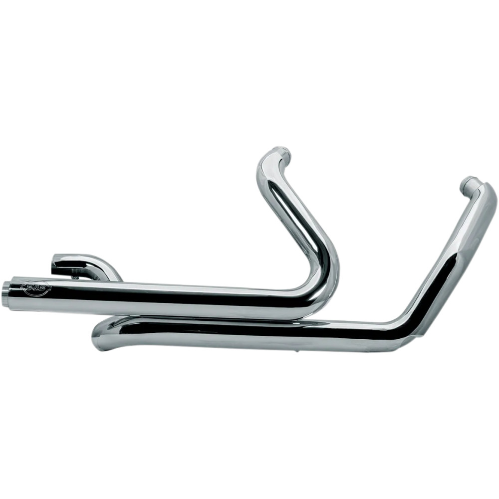 Colectores Duales Power Tune® — sistema 2-en-2, acero inoxidable, acabado cromado, compatibles con silenciosos OEM '95–'16