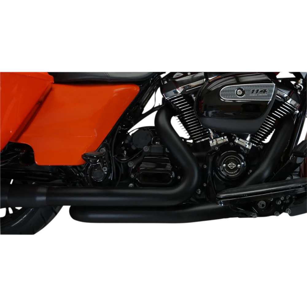 Colectores crossover Aggressor 2-into-2 con protectores térmicos — sistema 2-into-2, negro