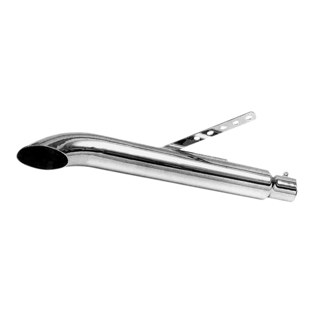 Silenciador estilo Turnout — 19", 1-3/4" entrada, Cromo