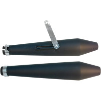 Silenciador Café — 48,5 cm (19"), 44,5 mm (1-3/4"), negro mate