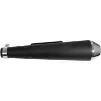 Silenciador Shorty Megáfono — 17", entrada 1.75", negro mate