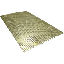 Lámina perforada universal para deflector de escape — 25.5 cm × 15 cm, acero inoxidable