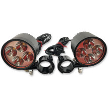 Luces LED de conducción de 2" con abrazaderas de 1-1/4"