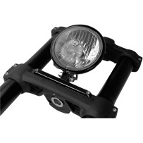 Soporte base de faro y bloque de montaje — Para Harley-Davidson®, montaje por perno, negro