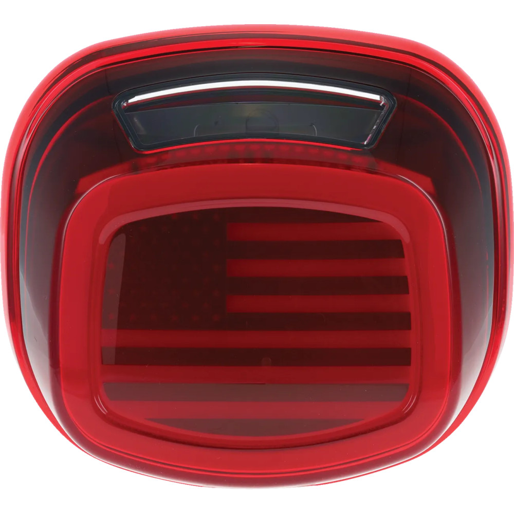 Tracer US Flag LED Taillights — Harley Davidson, red lens, LED Tracer US Flag LED Taillights — Harley Davidson, red lens, LED