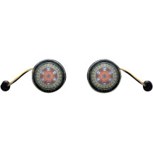 ProBEAM® Amber/White Dynamic Ringz™ — 1157 socket, LED, Amber/White, Smoke lens, Pair