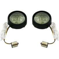 Intermitente LED ProBEAM® Ringz con embellecedor Bullet — casquillo 1156, halo ámbar/blanco, negro brillante