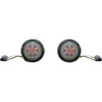 ProBEAM® ámbar/blanco Dynamic Ringz™ — Harley Davidson®, casquillo JAE, lente ahumada