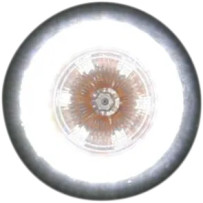 ProBEAM® Intermitentes universales LED con aro estilo bala — 79.4 mm longitud, 57.2 mm diámetro, cromado