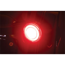 Conversiones de intermitentes traseros Tracer L.E.D. — casquillo 1157, Harley-Davidson®, rojo, lente ahumada