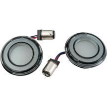 Conversiones de intermitentes traseros Tracer L.E.D. — casquillo 1157, Harley-Davidson®, rojo, lente ahumada