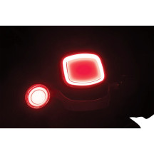 Tracer L.E.D. Conversiones de intermitentes traseros — ajuste 1156, LEDs rojos, lente ahumado, par