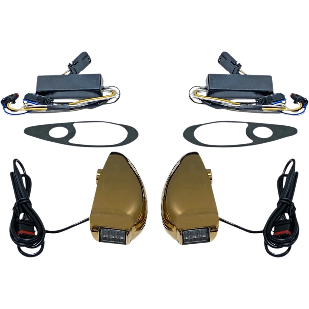 ProBEAM Road Glide Intermitentes — compatible con Harley-Davidson, acabado dorado
