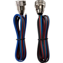 Thunder Bolt Taillights — 19.1 mm (3/4\"), 12V, flush mount, chrome, amber/red