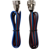 Pilotos traseros Thunder Bolt — 19.1 mm (3/4\"), 12V, montaje empotrado, cromado, ámbar/rojo