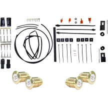 Bag Bolts Taillight Kit with Thunder Bolts — 12V, flush mount, brass