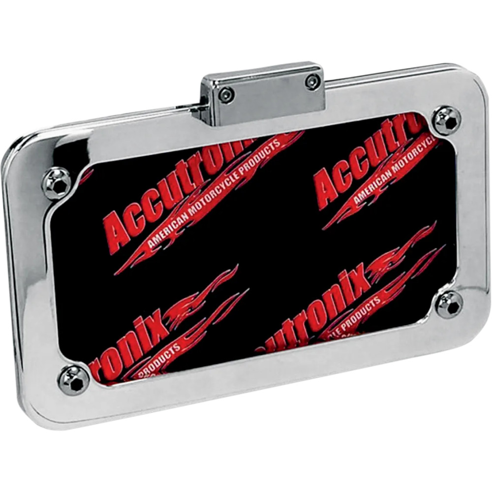 Lighted License Plate Frame — 4 x 7 in, polished chrome