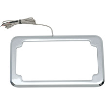 Placa de matrícula biselada con luces