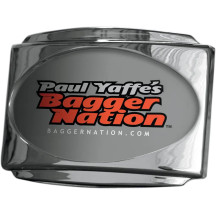 Stealth III License Plate Frame — Rear fender mount, Chrome