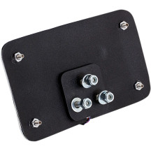 Marco de matrícula Curved Slick Signals con placa trasera de 3 orificios