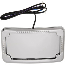 Marco de matrícula Curved Slick Signals con placa trasera de 3 orificios