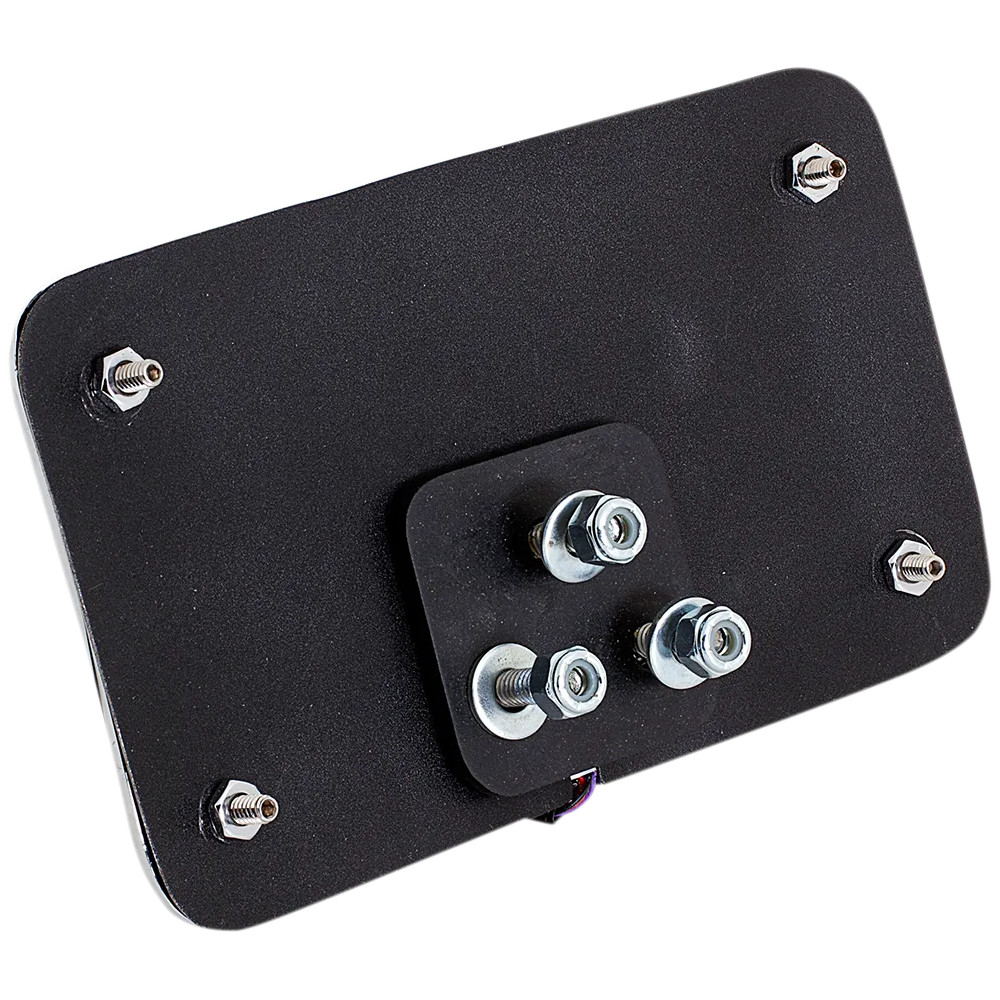 Marco de matrícula Curved Slick Signals con placa trasera de 3 orificios