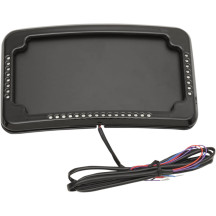 Marco de matrícula Curved Slick Signals con placa trasera de 3 orificios