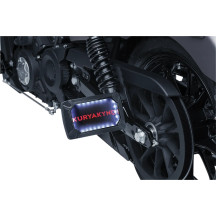 Soporte de matrícula curvado Nova — Negro