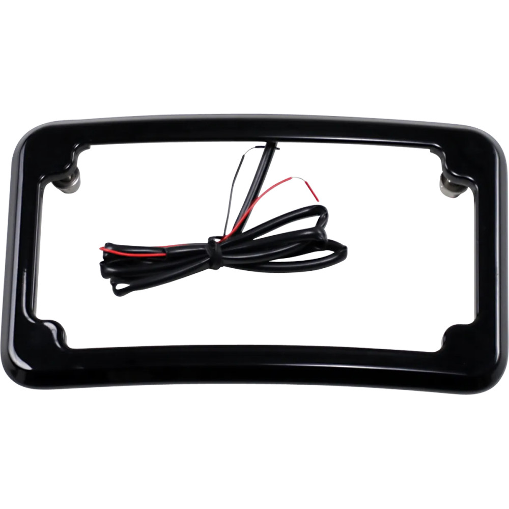 Beveled License Plate with Lights