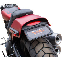 M8 Fat Bob Light & License Plate Kit — Satin Black, LED, Bolt-On