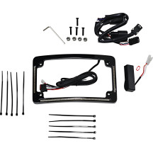 Plug & Play Run/Brake/Turn LED Radius License Plate Frame