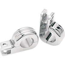 Two-Piece Footpeg Clamps — 32 mm (1-1/4\"), Clamp-on, Chrome