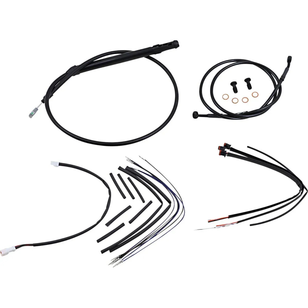 Kit de cables para Jail Bar — 14" ajuste, sin ABS, Negro
