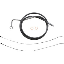 Black Pearl™ Designer Handlebar Installation Kit — Ape hanger, 12"–14" handlebar height, Black