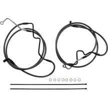 Black Pearl™ Designer Handlebar Installation Kit — Ape hanger, 12"–14" handlebar height, Black