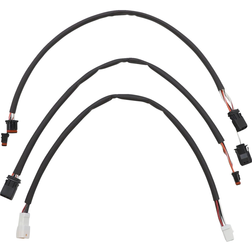Black Pearl™ Designer Handlebar Installation Kit — 12"–14" risers, ape hanger fit, Black