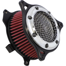 RPT Air Intake Kit — Round, Black and Chrome, Aluminum