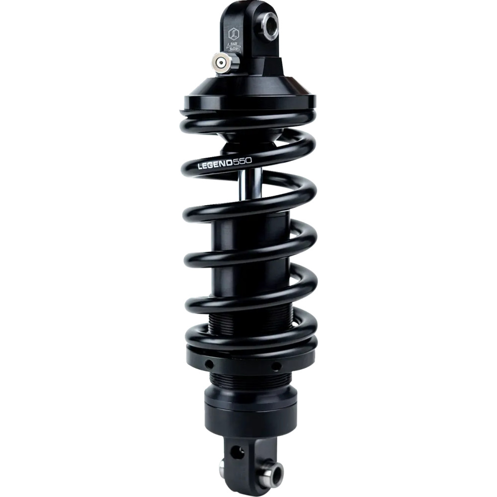 REVO-A Adjustable M-Eight Softail Coil Suspension — 318 mm (12.5"), Heavy Duty, Black anodized