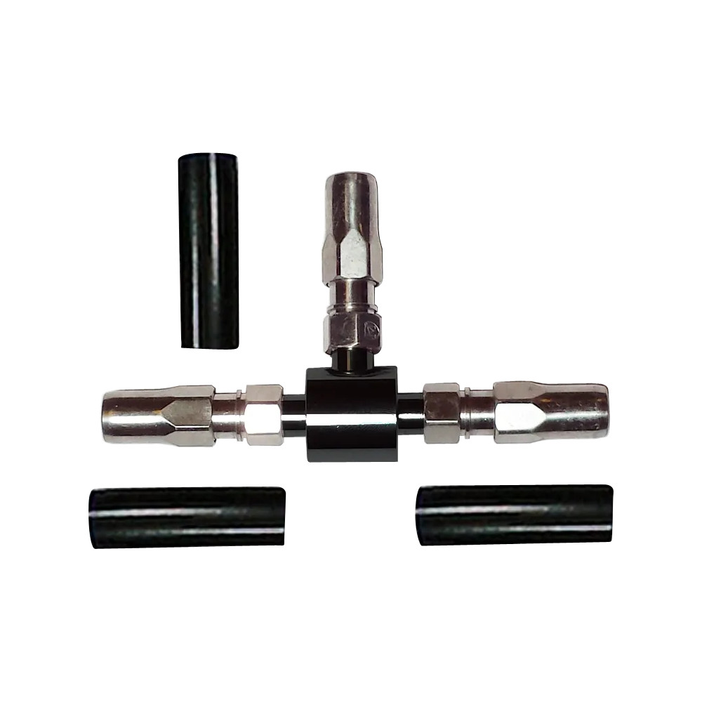 BYO® Mini colector Build-Your-Own — Build Your Own (BYO) tee de línea de freno, negro